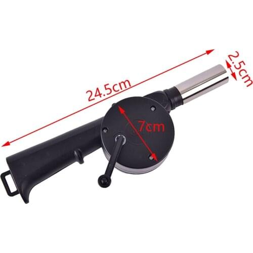 1PC Outdoor Cooking BBQ Fan Air Blower For Barbecue Fire Bellows Hand Crank Tool For Picnic Camping