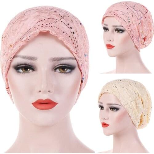 Summer Turban Thin Lace Muslim Hat Solid Cotton Hijab Caps Elegant Lady Turbantes Bonnet Arab Wrap Head Hijab Femme Musulman