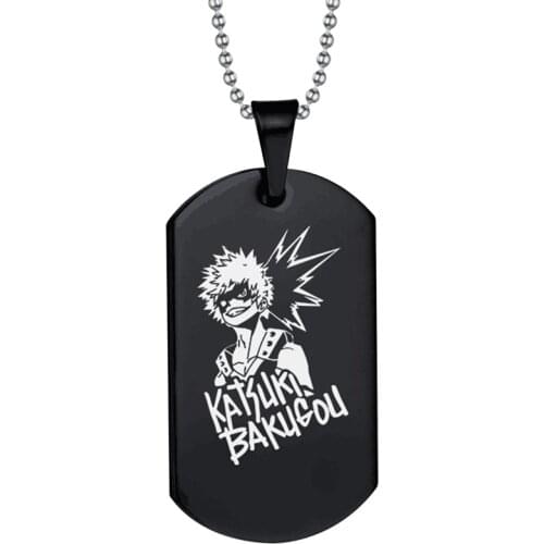 Trendy My Hero Academia Necklace Unisex Letter Print Necklace Fashion Men Women Pendant Necklaces Gifts