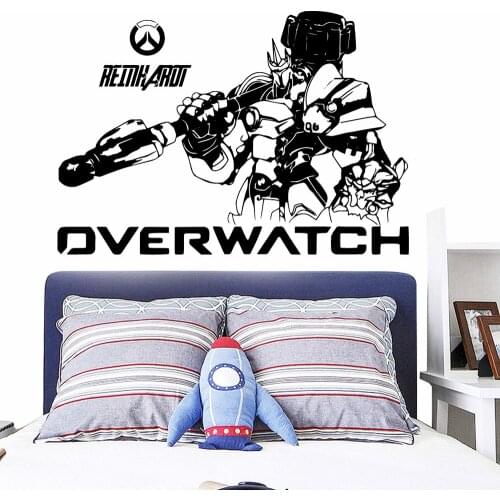 Cartoon Robot Overwatch Home Decoration Accessories For Kids Rooms Home Decor Art Decor Wallpaper