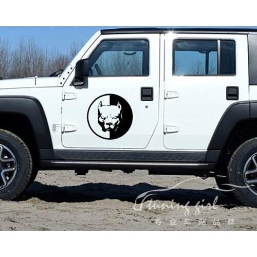 Car Stickers Bulldog Hound Head Of Dog Funny Creative Decals Waterproof Auto Tuning Styling 25cm 33cm 50cm D22