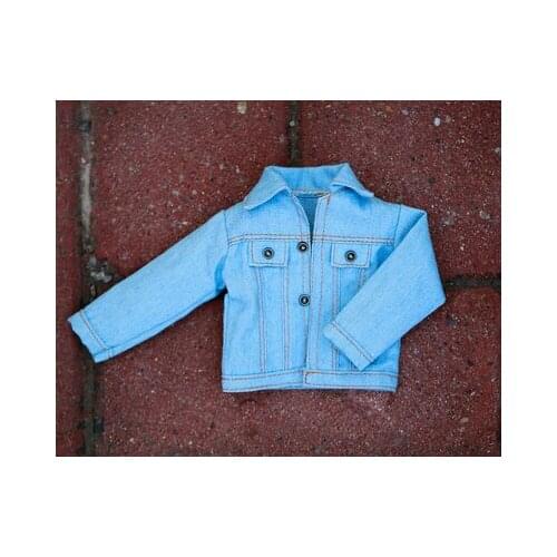 BID doll dress is suitable for 1/6 handsome long sleeve denim jacket with a stylish version of everyday versatile blouse