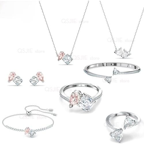 QSJIE 2020 fashion jewelry high quality swa1:1 exquisite Austrian crystal element Charm Pendant womens Necklace