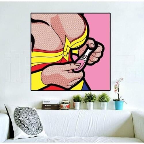 Hand-painted sex lady pop art pop style oil painting on canvas,giftware oil painting por bed room no frame P-205