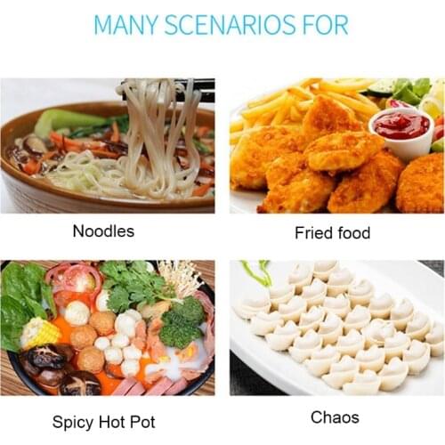 K92A Stainless Steel Mesh Spider Strainer for Pasta Fine Sieve Mesh Strainer with Comfortable Wooden Handle Durable Quick