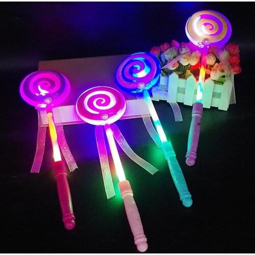 Lighting up flashing Lollipop wand LED glow stick Funny Halloween Christmas Hen Club Party Accessory kids girl fancy dress props