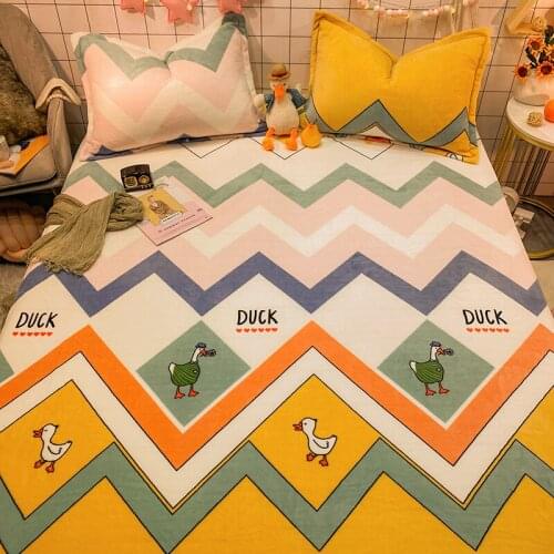 Warm Solid Color Coral Plush Blanket Winter Plush Thickened Flannel Bed Single Flannel Double-sided Plush Blanket Flat Sheet