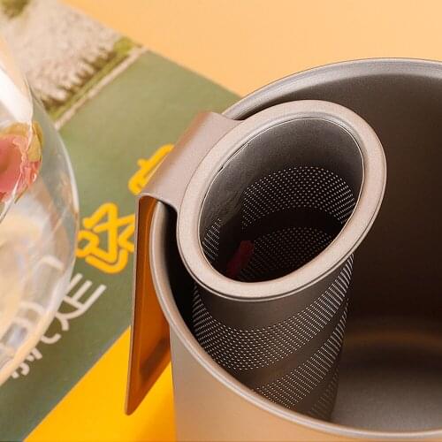 Titanium Mesh Tea Infuser No Odor Safe Reusable Tea Strainer Teapot Leaf Spice Filter Drinkware Tea Cup Kitchen Tools