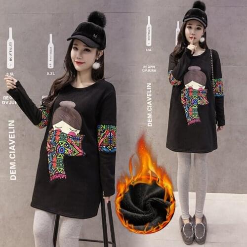 Pregnant Sweatshirt Funny cartoon Maternity Famale Hoodies Spring Autumn Warm Hoodies Tshirt For Pregnant Women Clothes