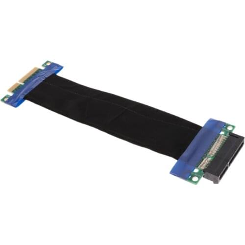 PCI-E 4X Slot Riser Card Extender Extension Flexible Cable PCI Express Cables 19cm 7.5 Inch Ribbon Relocate Connector