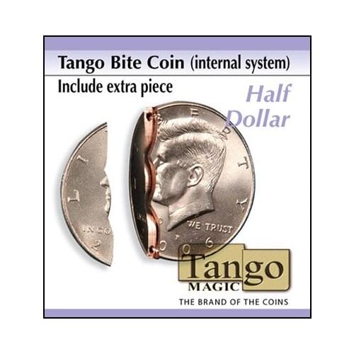 Magic Coins & Paper Money Bite Restored Illusion Coin Bitten Half Dollar/Japan/Penny/Morgan Magic tricks props gimmicks