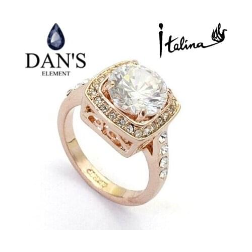 Dans Element Genuine Austrian Crystal Rings for Women Heathy Anti Allergies #RG95621