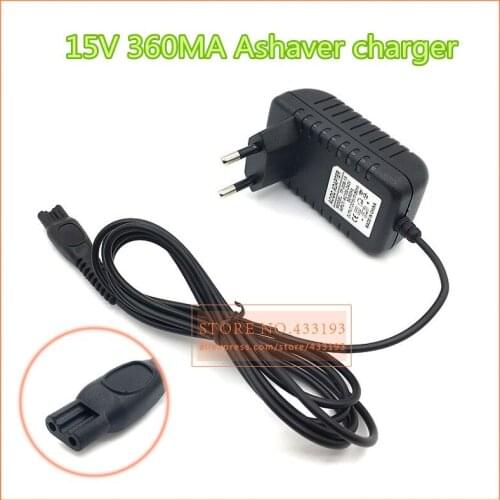 1PCS 15V 360mA & 380mA 2-Prong EU Wall Plug AC Power Adapter Charger for PHILIPS Shaver HQ8505 HS8020 HQ8875 S20