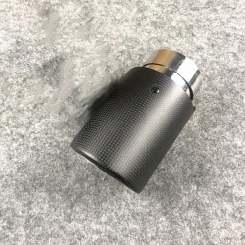 1 Piece Car Single Exhaust Pipe Stainless Steel Muffler End Tip For Akrapovic Universal Matte Carbon Car Styling