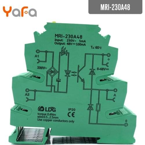 1pc MRI-230A48 AC solid relay Photocoupler Isolation Protection Relay Module 220V Ultra-thin Railway PLC Control Board