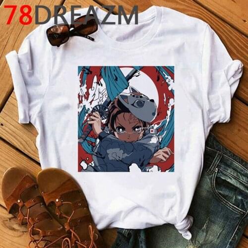 Anime Demon Slayer T Shirt Men Kimetsu No Yaiba Harajuku Tshirt Cool Japanese Cartoon T-shirt Kawaii Tanjiro Kamado Tees Male