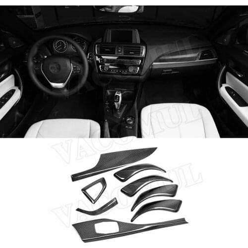 Dry Carbon Fiber Center Console Gear Shift Panel Trim Door Handle Frame Covers For BMW F20 F21 2012-2016 F22 F23 2015-2019