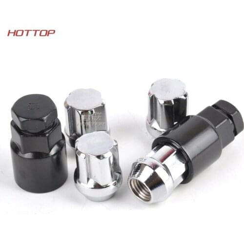 WarriorsArrow x4 Wheel Lock Anti Theft Screw Lug Bolt & Key Tool Code Stamp For Hyundai car styling