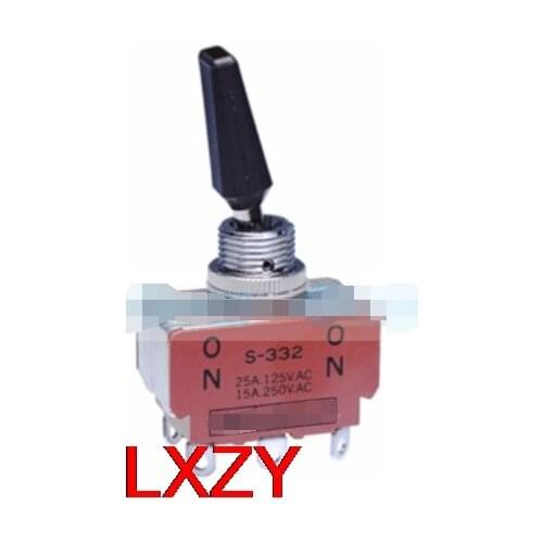 Free Shipping 2pcs/LOT S332R S-332R 2ON DPDT 25A 125VAC Oscillating Switch