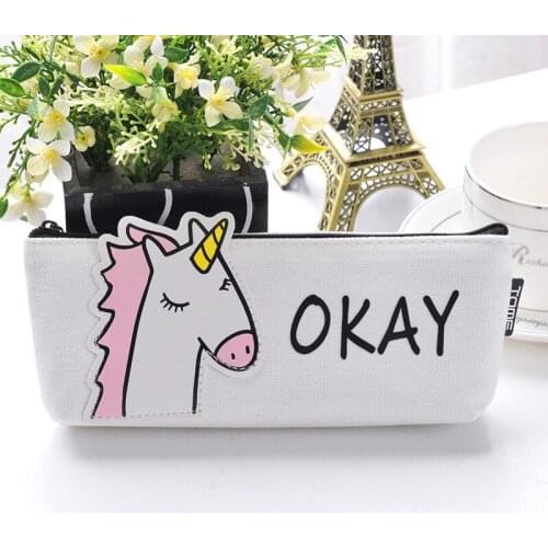 Animal Pencil Case Fabric School Supplies Stationery Gift School Cute Pencil Box Pencilcase Pencil Bag School Supply Tool