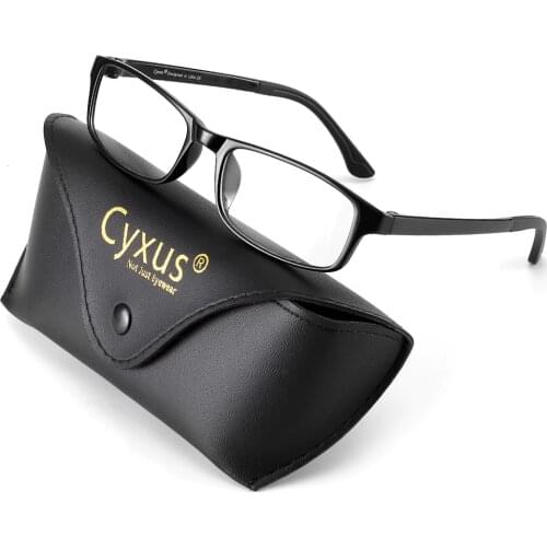 Cyxus Blue Light Blocking Computer Glasses TR90 Rectangle Anti Eye Eyestrain Clear Lenses for Men Women Unisex Eyewear 8327