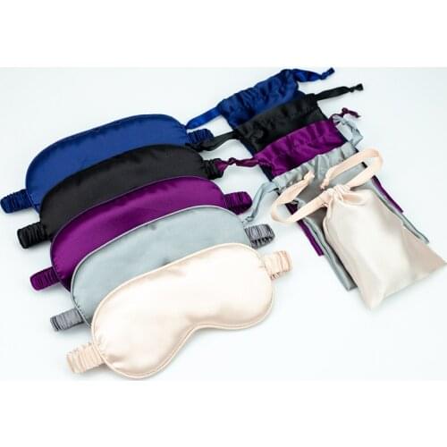 Double-Side Shading EyeShade 100% Pure Silk Sleeping Eye Mask Cover Eyepatch Blindfolds Eyeshade Health Sleep Shield Light