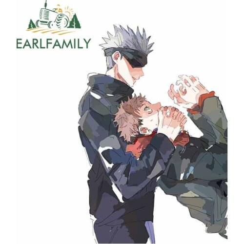 EARLFAMILY 13cm x 8.8cm for Jujutsu Kaisen VAN Car Stickers Waterproof Personality Decal Refrigerator Occlusion Scratch Graphics