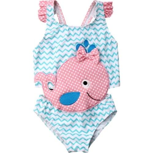 Focusnorm New Fashion Summer Kids Toddler Baby Girls Goldfish Swimwear Bathing Suit Beachwear
