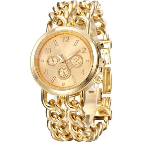Hot Luxury Brand Watches Women Fashion Bracelet Steel Watch Men Gold Stainless Steel Quartz Wristwatch Montres de Marque de Luxe