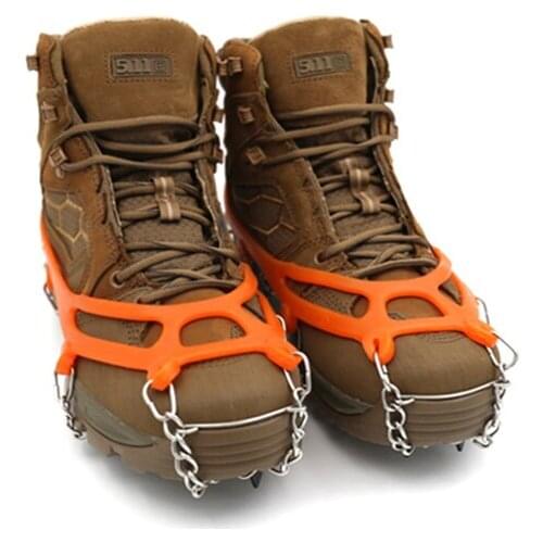 Manganese Steel 8 Teeth Ice Claw Non-slip Shoe Sleeve Climbing Hiking Camping Outdoor Simple Ice Claw