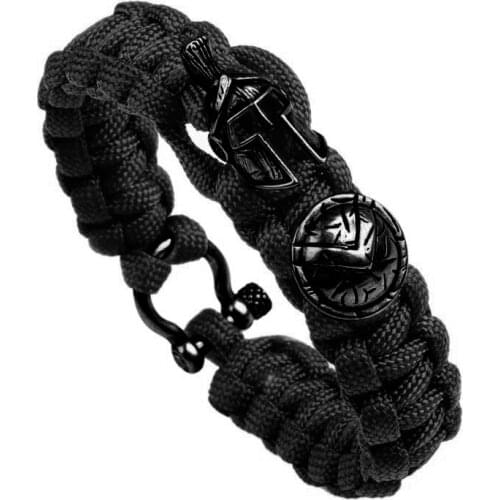 High Quality Braided Bracelet Men Multi-function Outdoor Survival Bracelets Women Spartan Helmet Brave Knight Bracelet Preferred