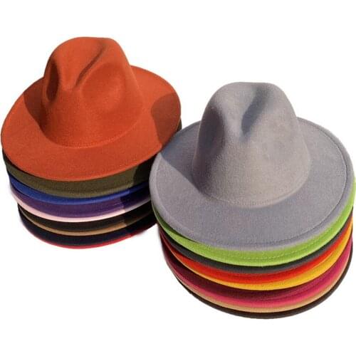 Gentle Man Classic Fedora Hat Womens Winter Flat Brim No Belt Felt Vintage Ladies Trendy Fashion Mens Hats