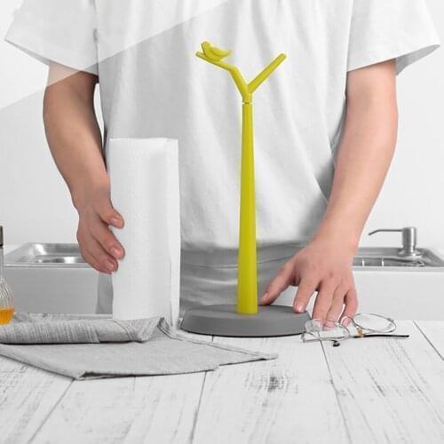 Branch Shape Kitchen Roll Paper Towel Holder Bathroom Tissue Stand Dining Table Vertical Napkins Rack Kitchen Storage Shelf