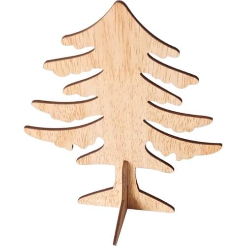 Christmas Table Decorations Christmas Tree Wooden Table Signs Christmas Ornament for Holiday Christmas Dinner Party Coffee Table