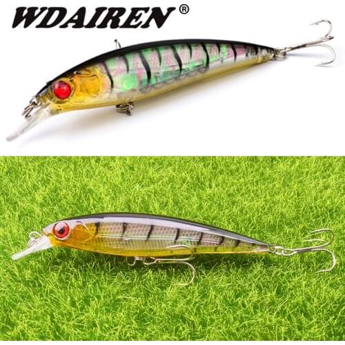 1Pcs Minnow Fishing Lures 110mm 13.5g Wobblers Crankbaits Artificial Hard Baits Hooks 3D Eyes for Fishing Carp Pesca Isca FA-219