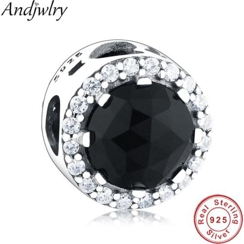 Fit Pandora Charms Bracelet Silver 925 Original Charms Black Clear CZ Beads for Jewelry Making Women Berloque Christmas gifts