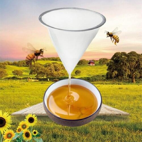 2pcs Honey Flow Mesh Nylon Cone-shape Strainer Filter Fiber Bee Net Knitted White Purifier beekeeper beehive tools bees