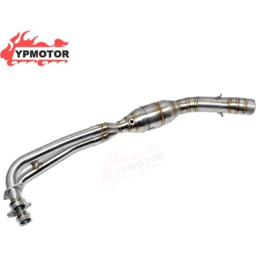 TMAX 530 Motorycle Slip On Front Header Exhaust Pipe Middle Link Pipes Muffler W/ Drum For Yamaha TMAX530 XP530 T-MAX 530 17-18