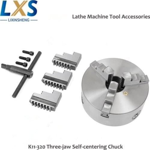 SANOU Self Centering Three Jaws Hardened Steel Lathe Parts 320mm 3 Jaw 12.5" K11-320 Metal Scroll Chucks