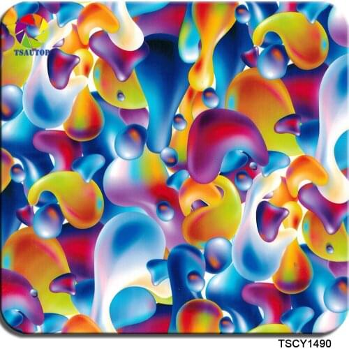 TSAUTOP Size 0.5mx20m water soluble film cute design hydrographics dipping sheet pva aqua print WDF1490