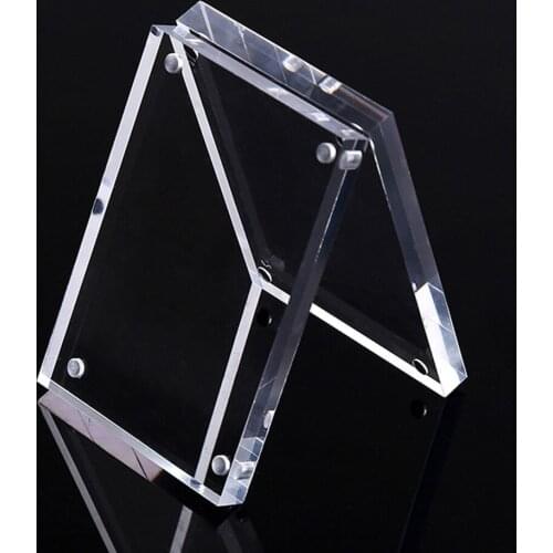 1pcs Brand Modern Qulity Plexiglass Photo .Frame Table Display Clear High-end Transparent Acrylic Magnetic Photo Frame