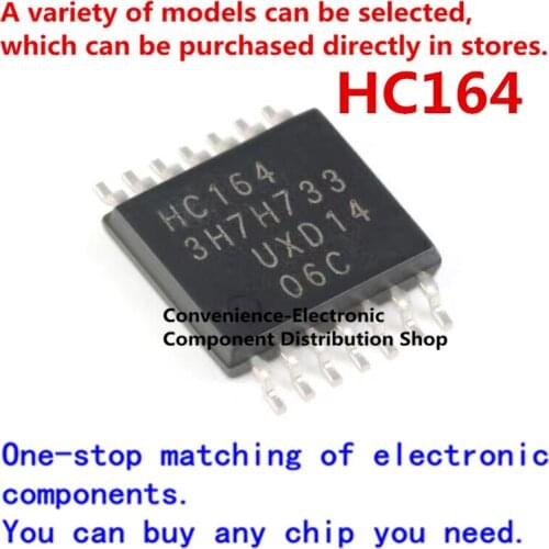 10PCS/PACK HC164 74HC164PW SN74HC164PWR SMD 74HC164PWR TSSOP-14 six-channel inverter chip on chip