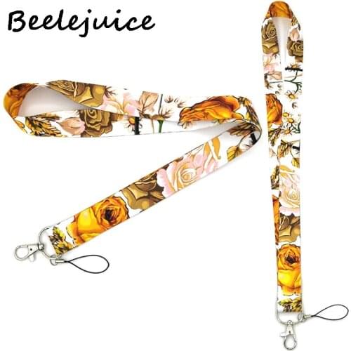 24pcs Vintage rose kids 90s cartoon funny vintage Neck Lanyards ID badge card holder keychain Mobile Phone Strap Gifts