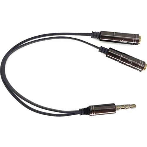 3.5mm Combo Audio Adapter Cable Headphone & Mic Plug Adapter for Tablet, Mobile Phone, PC Gaming Headsets and New Version Laptop