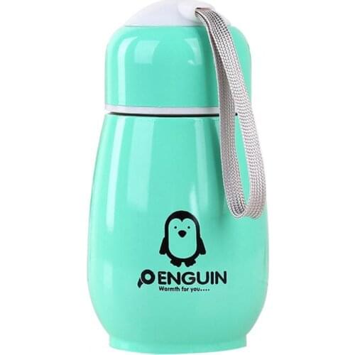 300ml Water Bottle Thermos Cute Lovely Penguin Portable Sport Travel Outdoor Mini Vacuum Flasks Multicolor Cartoon Mug Wholesale