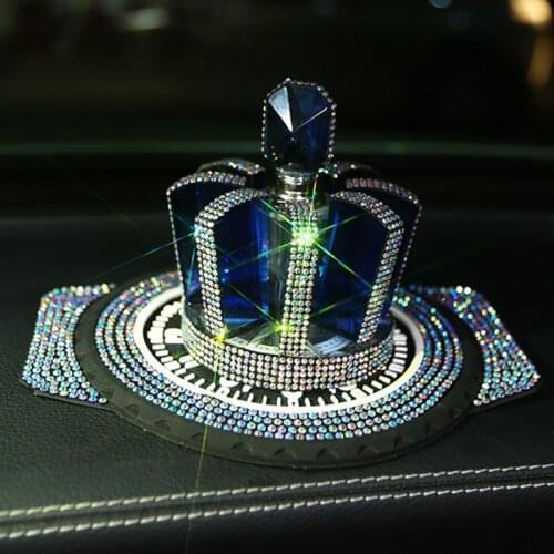 Diamond Rhinestone Crown Anti-Slip Pad Mat for Mobile Phone GPS Silicone Car Sticky Anti Slip Car Charm Anti Slip Mat Fashion