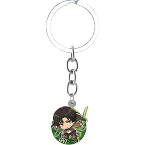 Q Version Attack On Titan Keychains Acrylic Epoxy Resin Key Pendant Shingeki No Kyojin Anime Key Chain Motorcycle Car KeyHolder