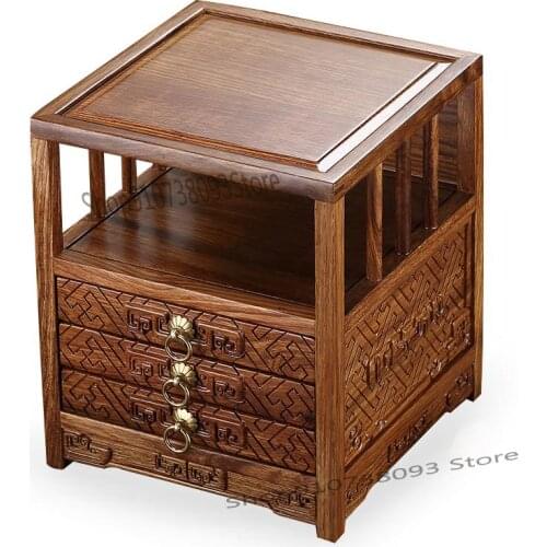 Hua Li Mu Pu'er Tea Box Solid Wood Tea Storage Box Display Cabinet Storage Box Opening Tea Tray Kung Fu Tea Set Tea Tray