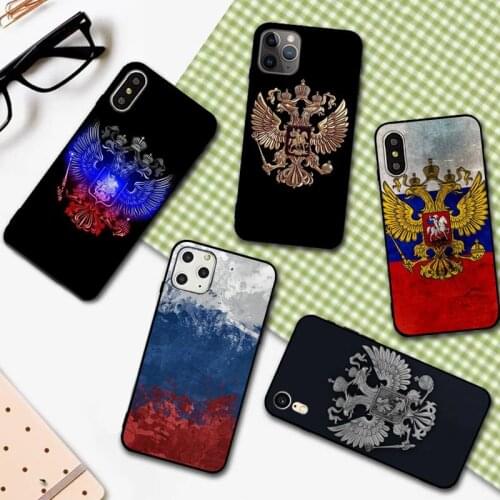 YNDFCNB russia Flag coat of arms Phone Case for iPhone 11 12 pro XS MAX 8 7 6 6S Plus X 5S SE 2020 XR cover