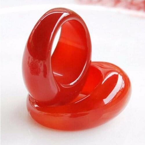 Designer jewelryFashion natural Brazilian redstone ring A large green stone ring Men and women BanZhi big ring good gifts